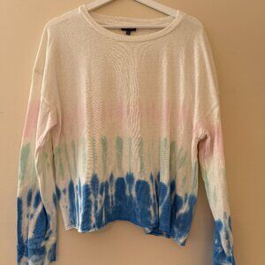 Splendid Sun Rise Tie Dye Striped Sweatshirt